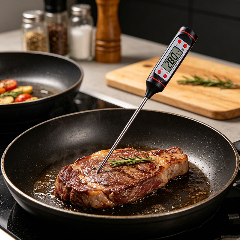 Digital Thermometer Probe - Digital Meat Thermometer with Food Cooking