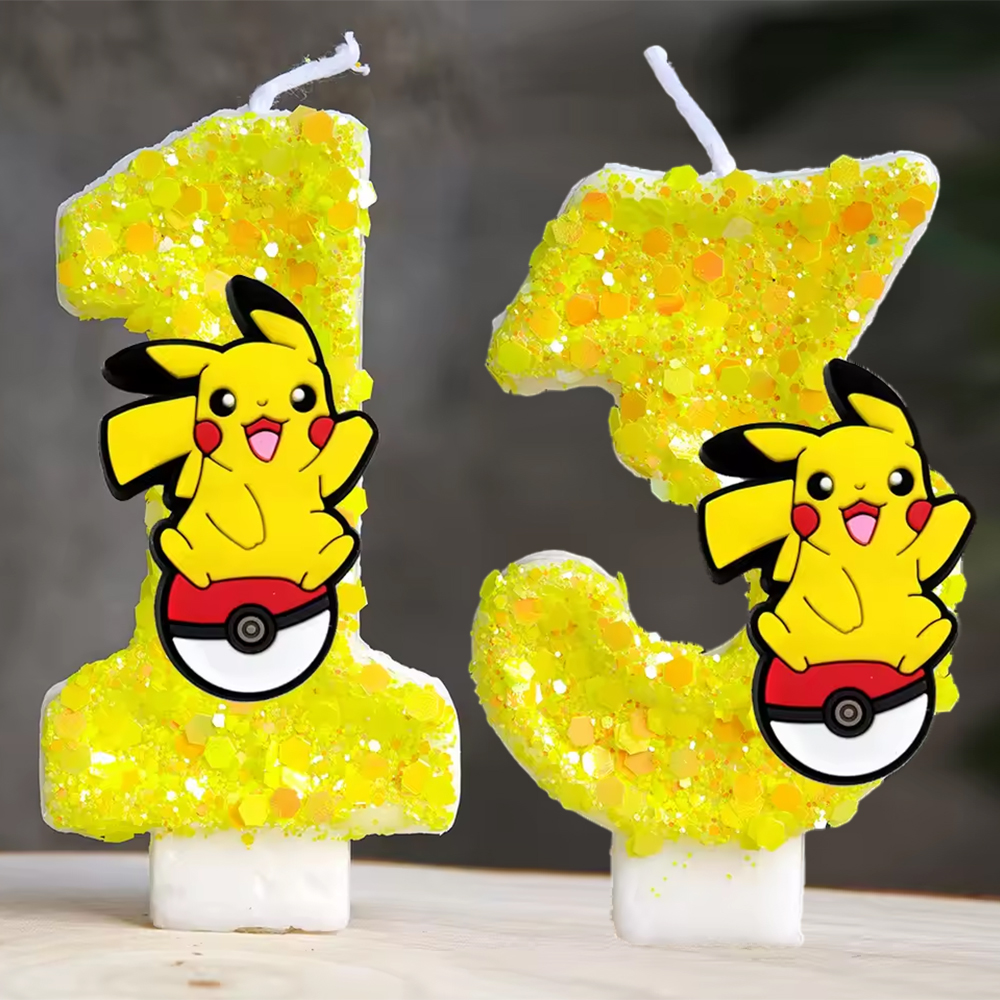 Candle Supplies Video - Pokemon Birthday Candle Number 0-15 Pikachu