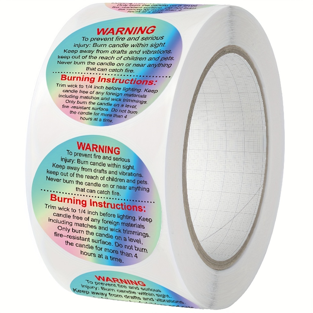 Candle Making Supplies Jars - 500pcs Wax Melt Warning Labels,candle Jar
