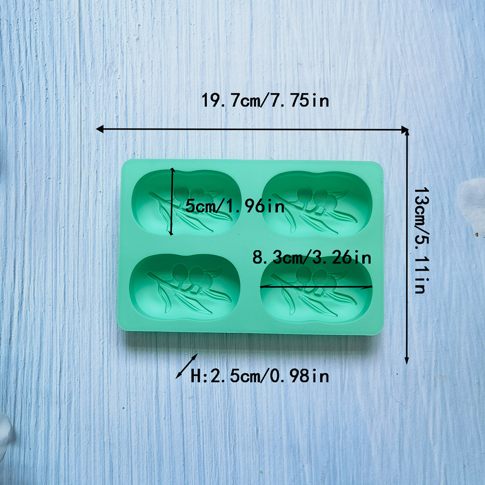 4 Cavities Oval Olive Tree Sil - Candle Supplies Wholesale recension och pris