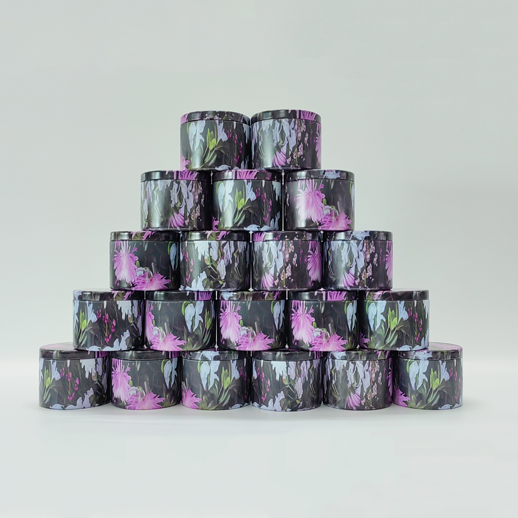 20Pcs 4oz Floral Luxury Round  - Metal Tin Lid 4Oz recension och pris