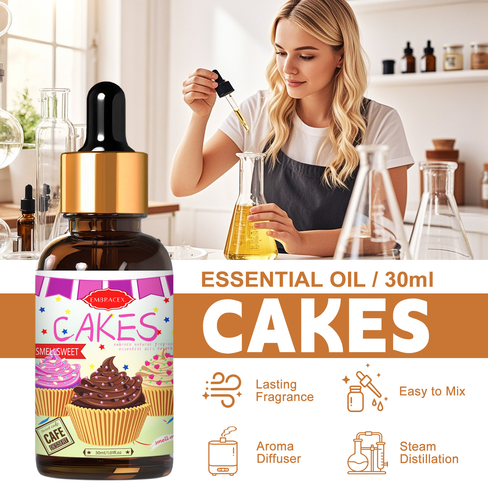 30ml Cakes Essential Oil Car S - Candle Supplies Fragrance Oil recension och pris