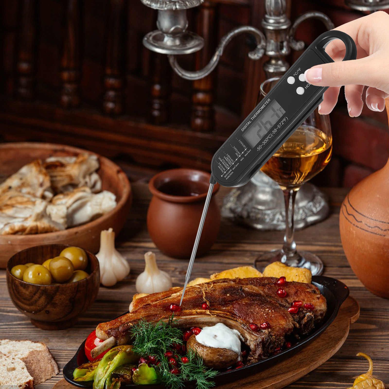 Digital Meat Thermometer Stain - Digital Thermometer Probe recension och pris