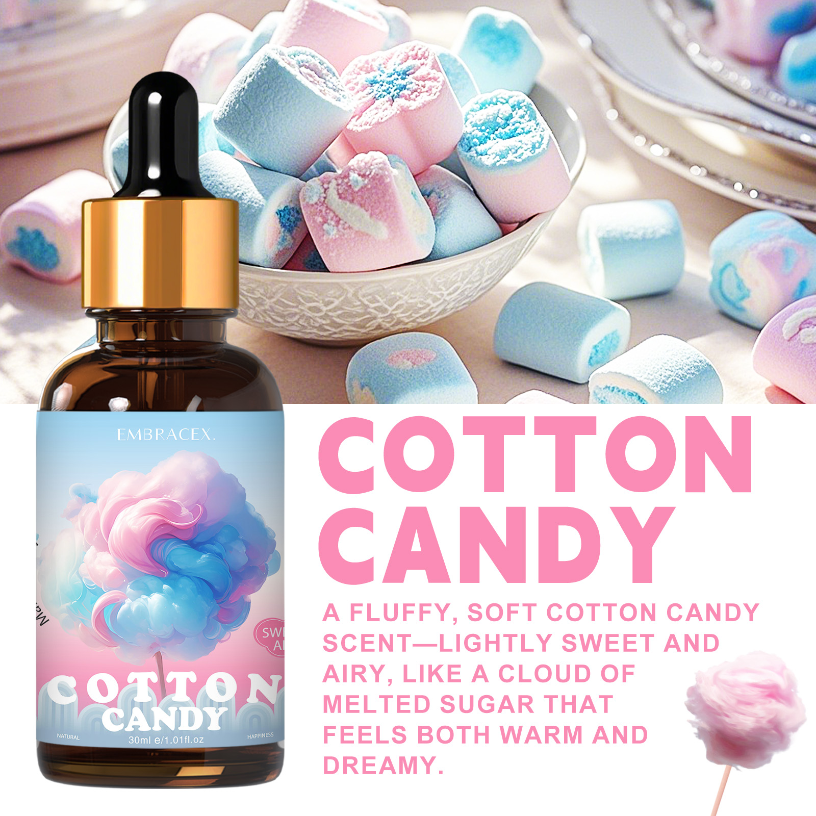 30ml Cotton Candy Essential Oi - Candle Supplies Fragrance Oil recension och pris