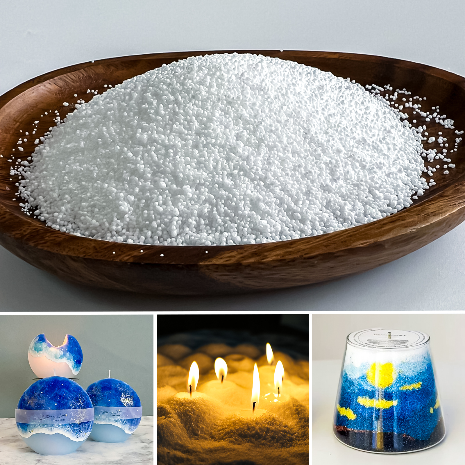 500g-1kg Sand Wax Ice Flower W - Candle Supplies Wholesale recension och pris