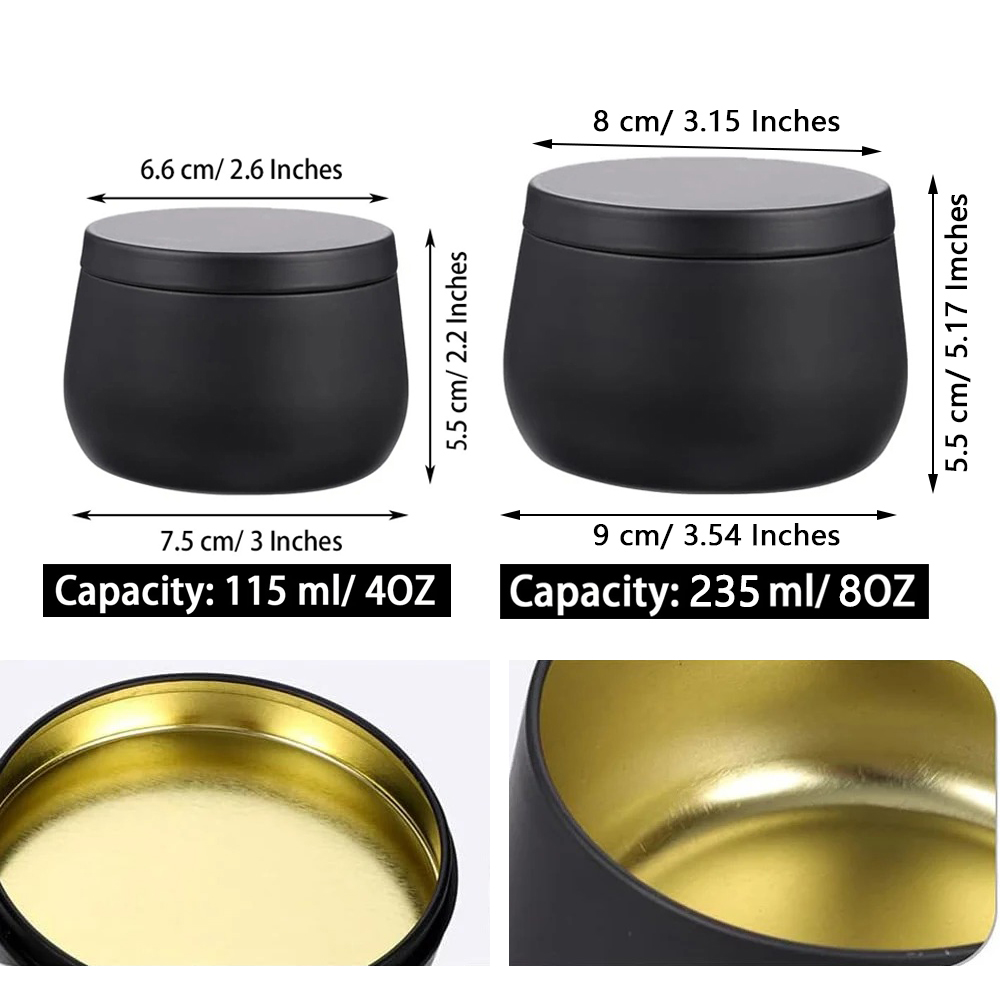 4oz/8oz Empty Metal Candle Tin - Metal Tin Lid 4Oz recension och pris