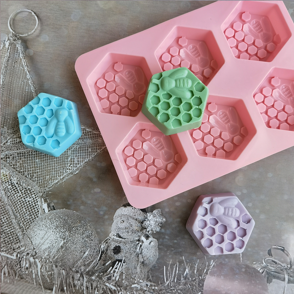 Silicone Hexagonal Bee Soap Mo - Candle Supplies Wholesale recension och pris