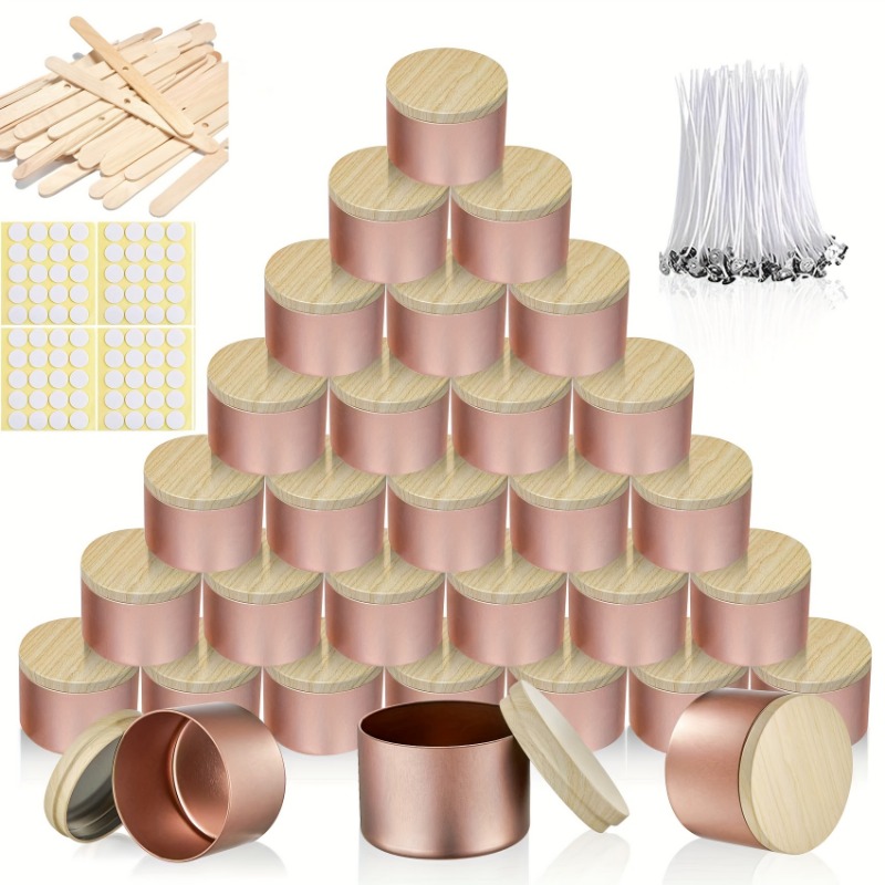 Rose Golden Metal Candle Jars  - Candle Making Supplies Jars recension och pris