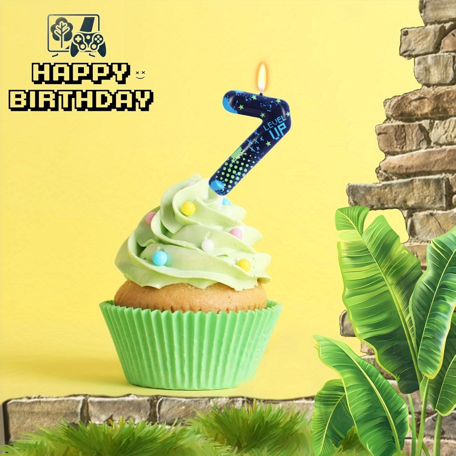 Blue Game Boy 0-9 Birthday Can - Candle Supplies Video recension och pris