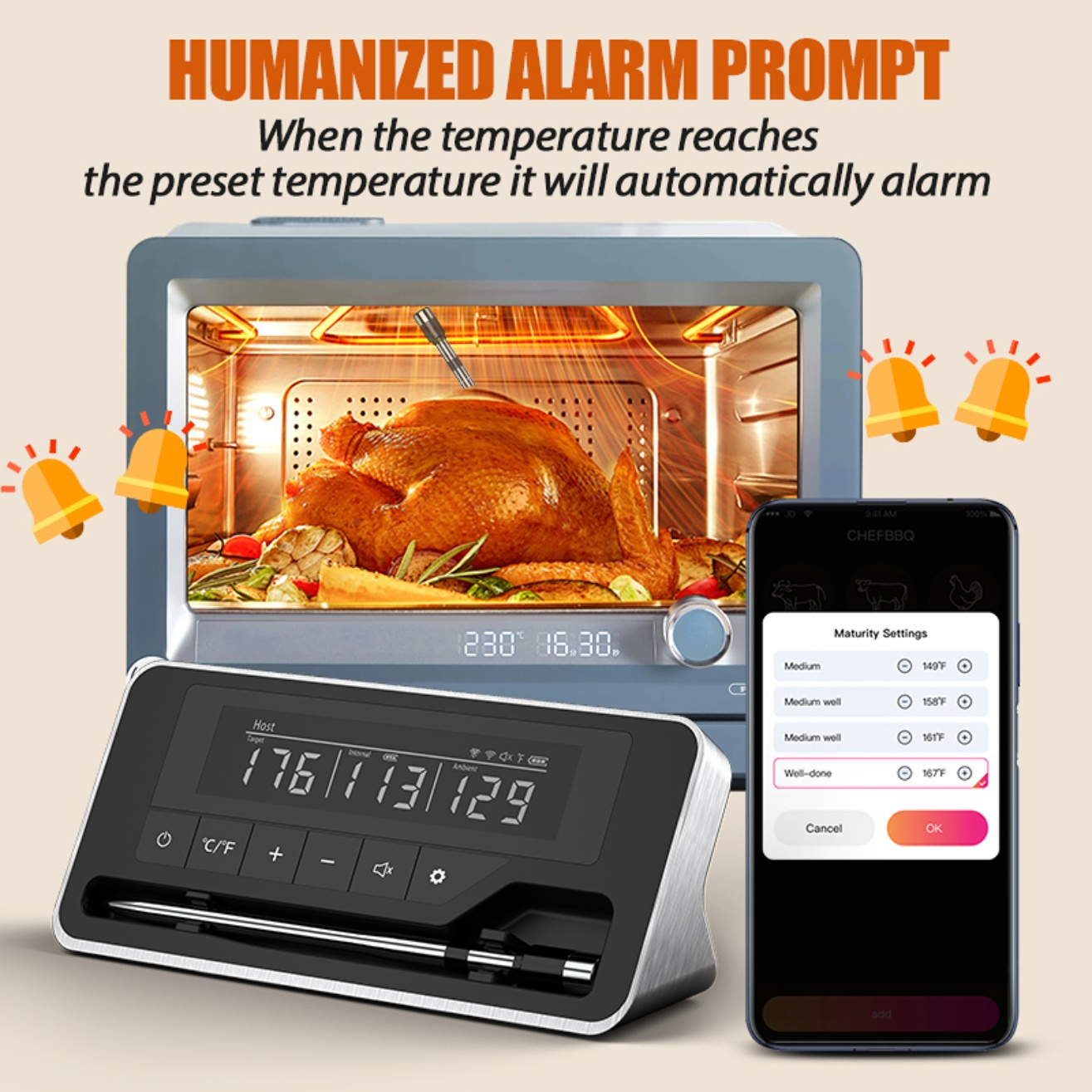 Meat Thermometer Wireless Prob - Digital Thermometer Probe recension och pris
