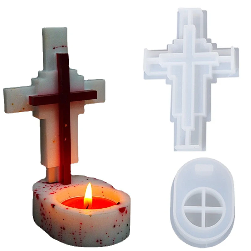 Jesus Cross Candle Holder Sili - Candle Making Supplies Jars recension och pris
