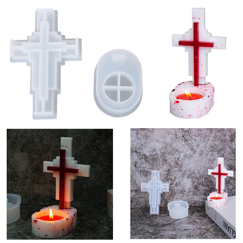 Jesus Cross Candle Holder Sili - Candle Making Supplies Jars recension och pris