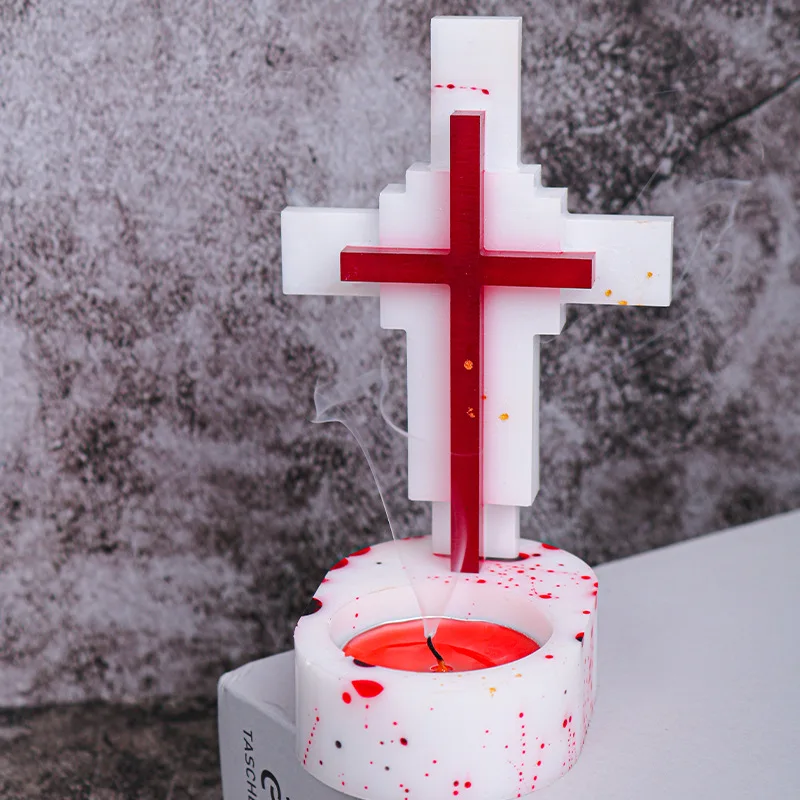 Jesus Cross Candle Holder Sili - Candle Making Supplies Jars recension och pris