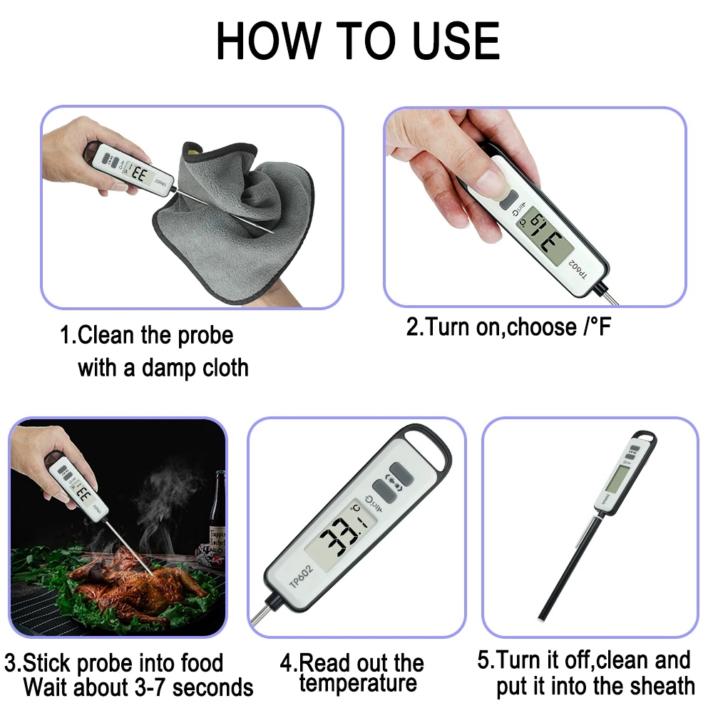 [NEW!A93G】 TP602 Meat Thermome - Digital Thermometer Probe recension och pris