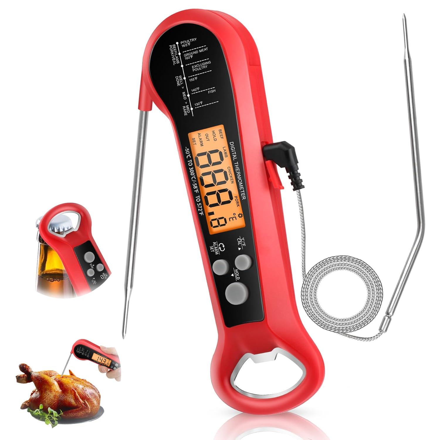 Professional Digital Meat Ther - Digital Thermometer Probe recension och pris