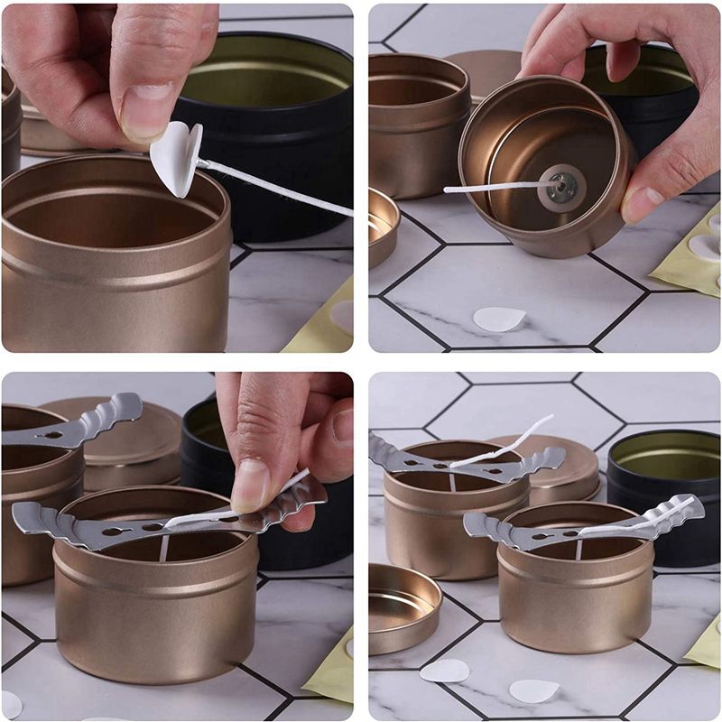 AA94-48 Pack Candle Tin Cans W - Metal Tin Lid 4Oz recension och pris