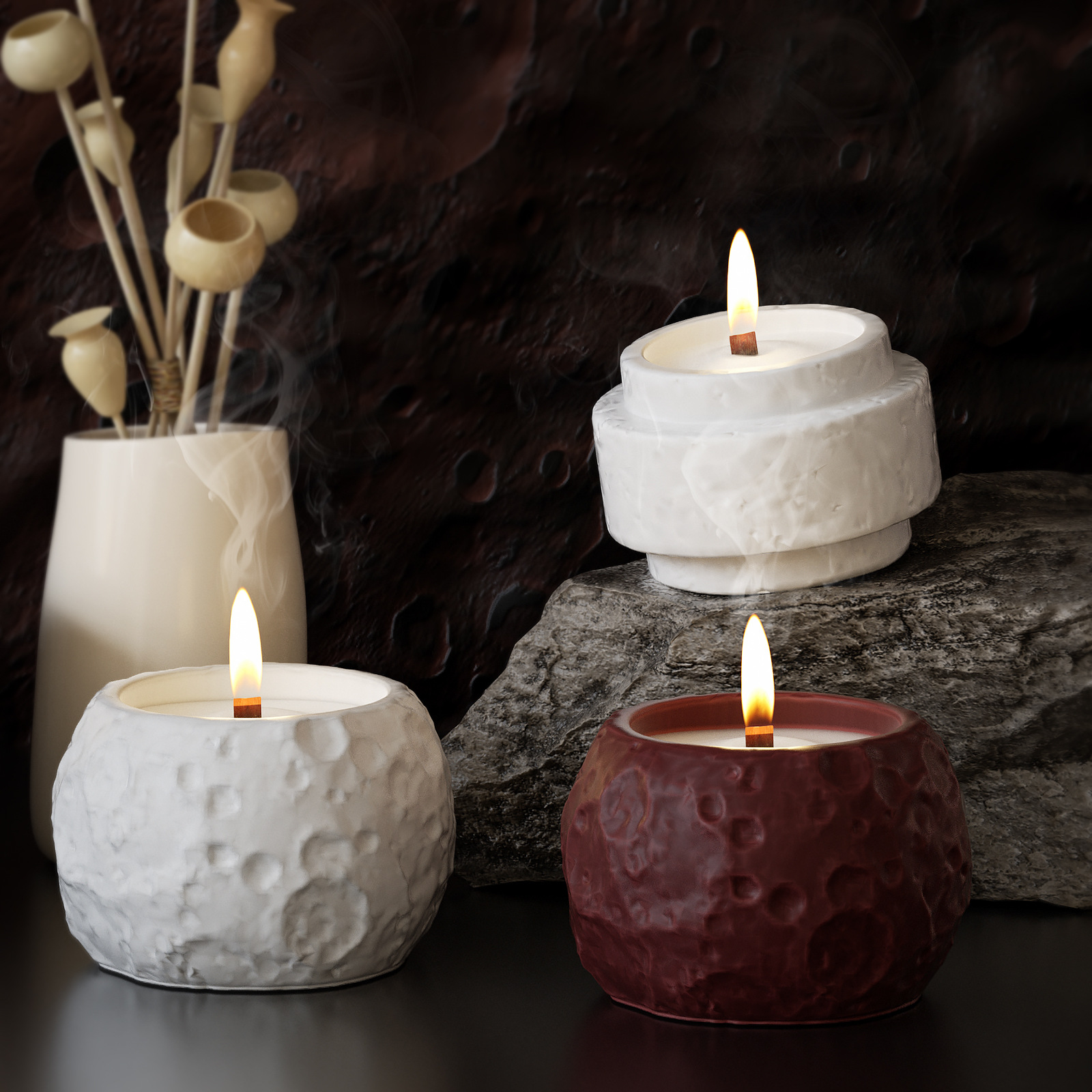 Lunar Texture Candle Jar Silic - Candle Making Supplies Jars recension och pris