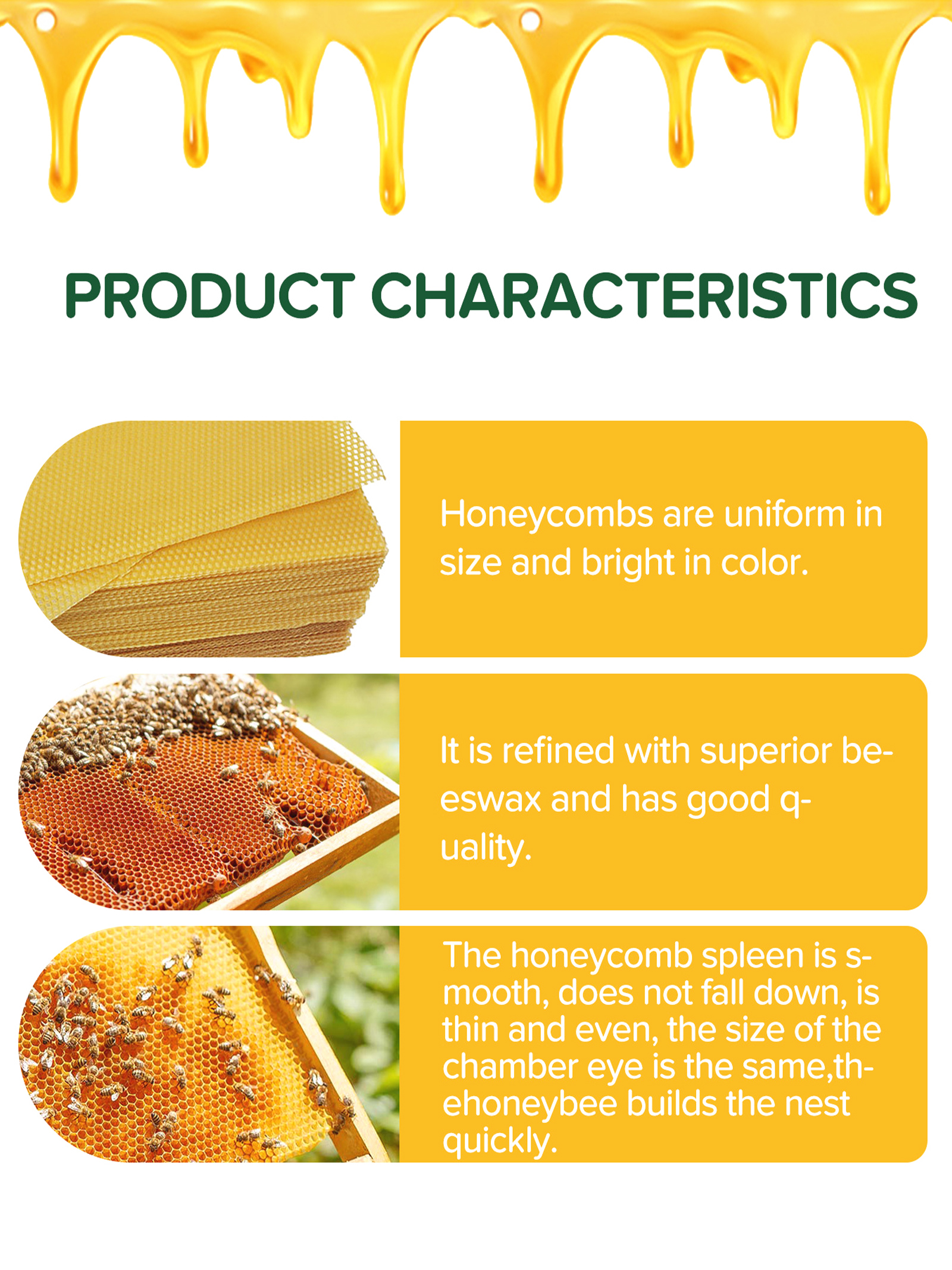 10Pcs Natural Honeycomb Bee Wa - Candle Supplies Wholesale recension och pris