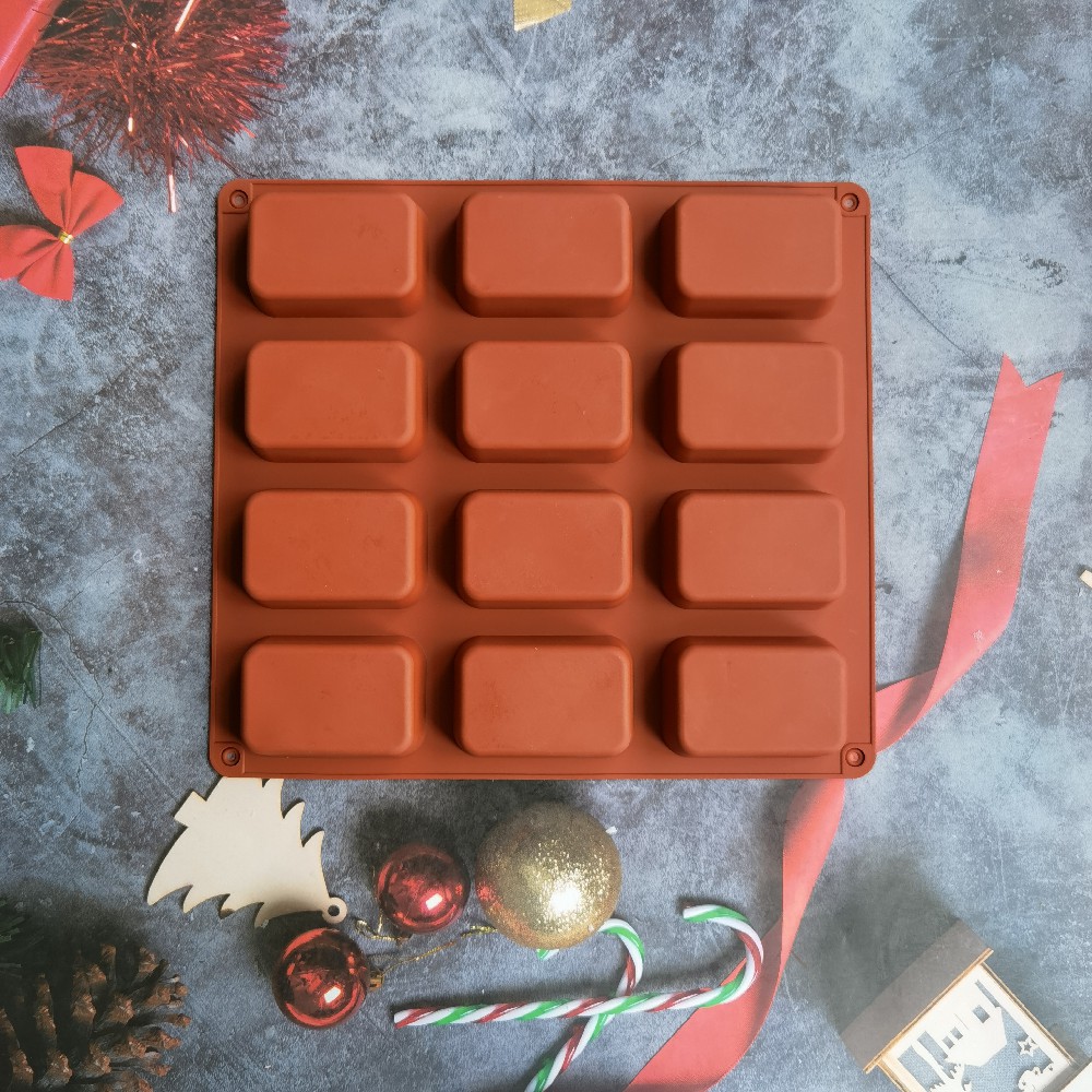 12 Cavity Square Silicone Soap - Candle Supplies Wholesale recension och pris