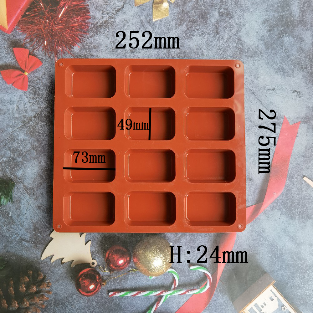 12 Cavity Square Silicone Soap - Candle Supplies Wholesale recension och pris