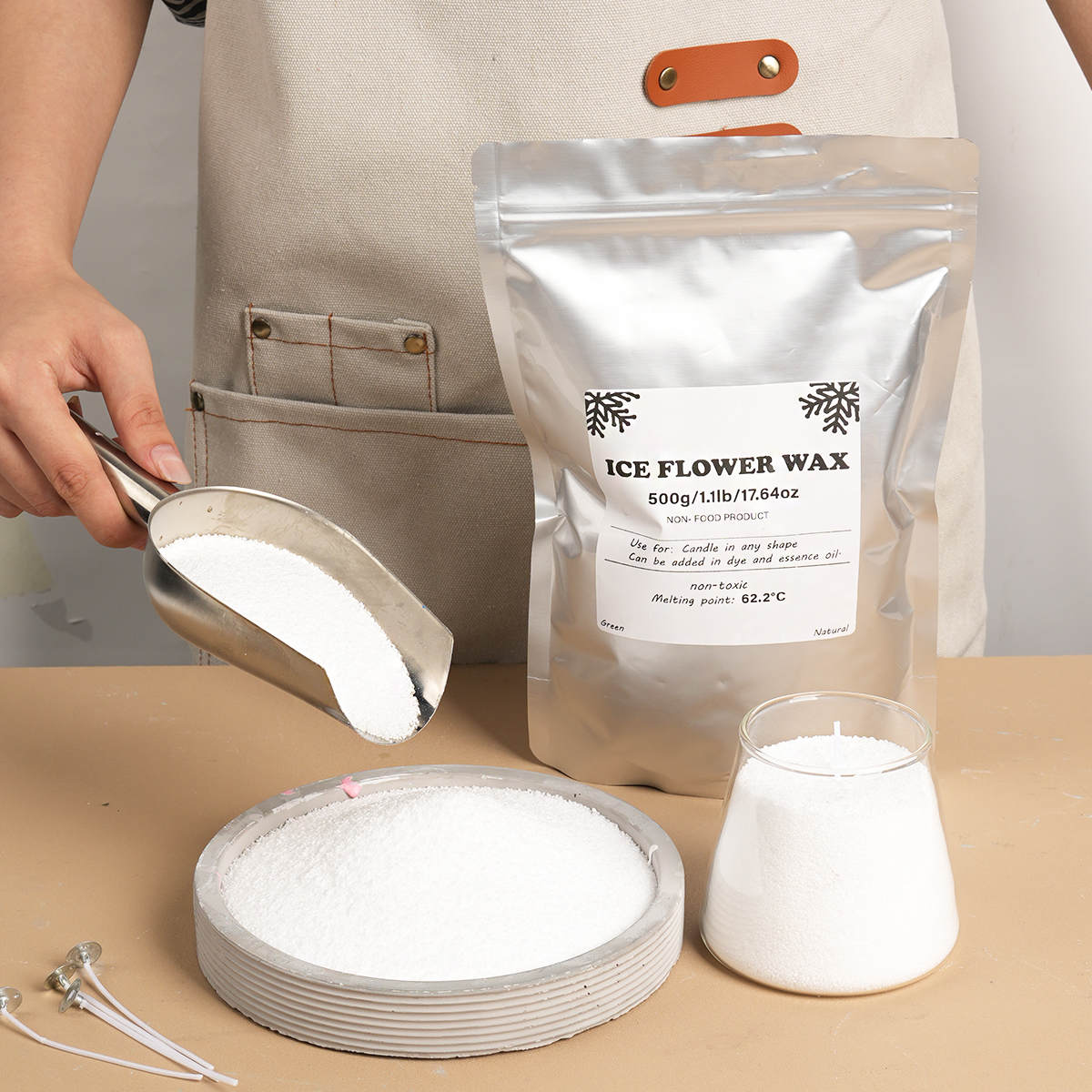 500g/1000g White Sand Wax Ice  - Candle Supplies Wholesale recension och pris
