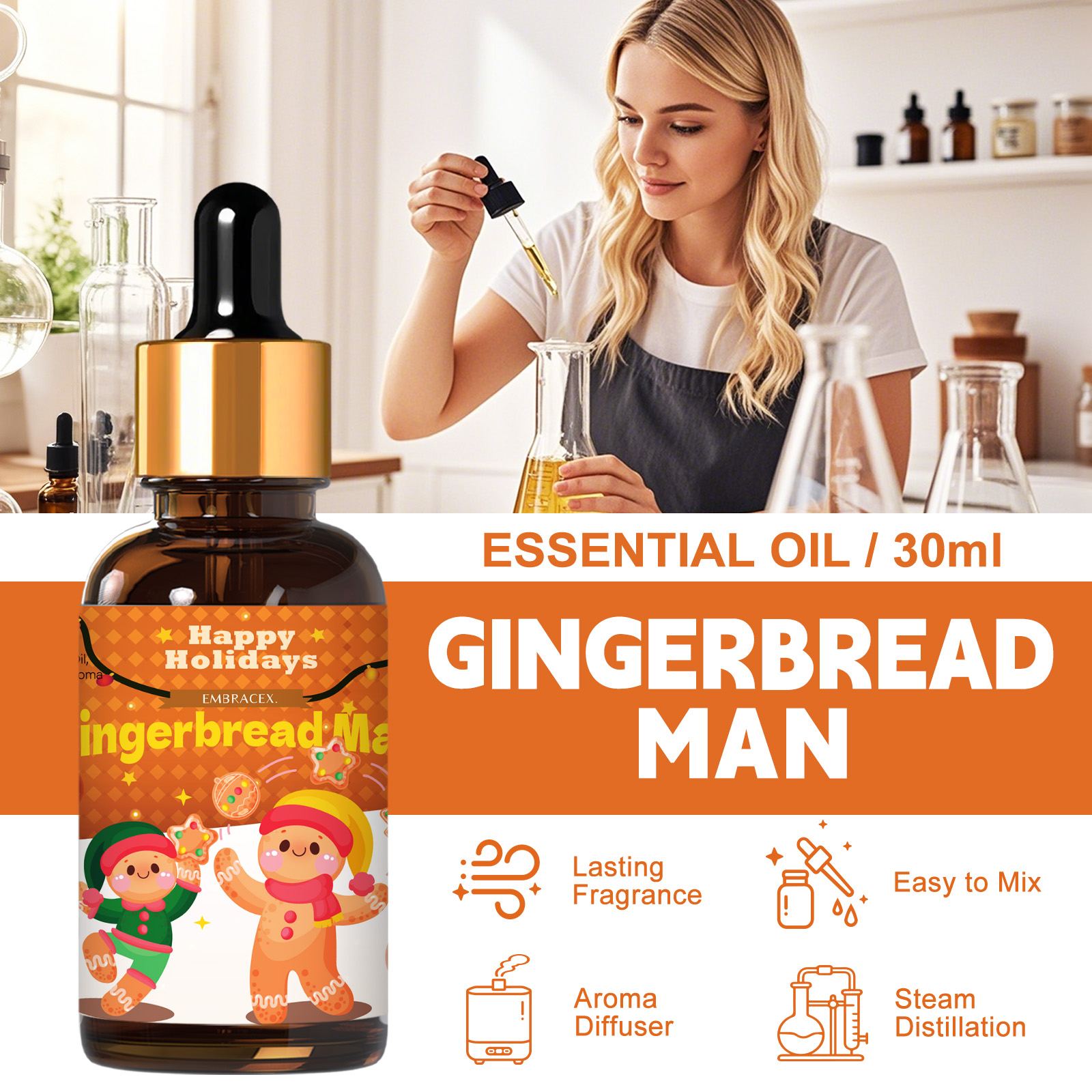 30ml Gingerbread Man  Essentia - Candle Supplies Fragrance Oil recension och pris