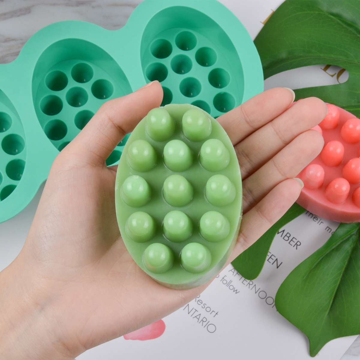 4 Hole Oval Massage Soap Silic - Candle Supplies Wholesale recension och pris