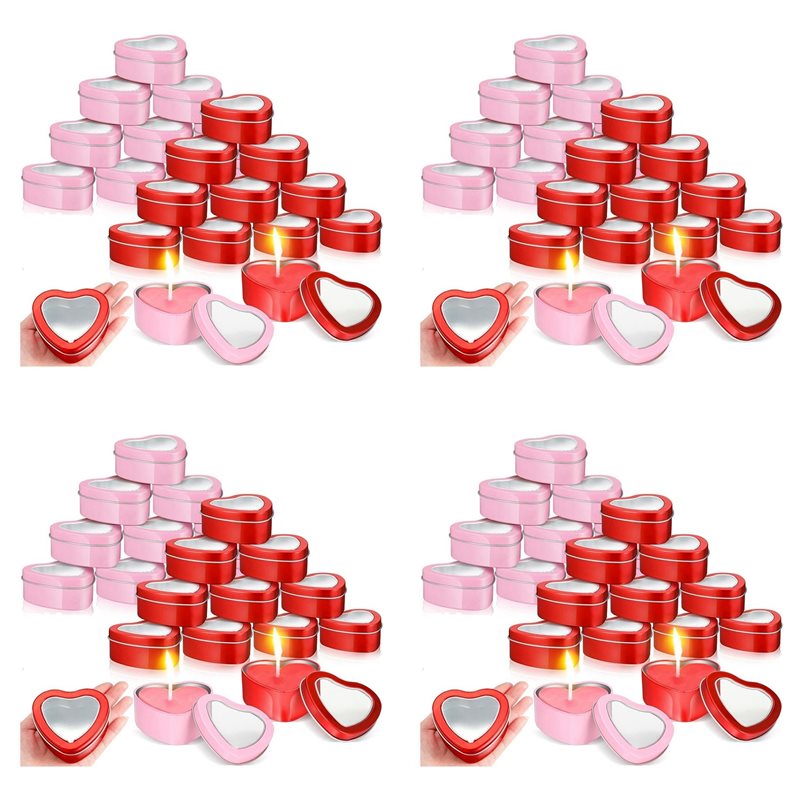 A25F-96Pcs 4Oz Heart Shaped Me - Metal Tin Lid 4Oz recension och pris